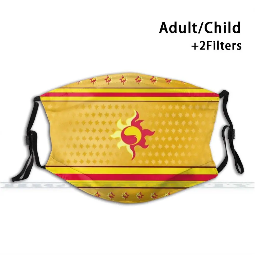 

Закат отливом солнце пламя из коллекции "Мой маленький пони" милашка Марк знак V2 Моющиеся Многоразовые Мода рот маска для лица с фильтры для ...