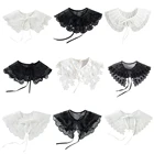 Женский кружевной воротник, кукольный воротник, съемный воротник рубашки, ложный воротник, блузка, топ, женская одежда, аксессуары, Прямая поставка