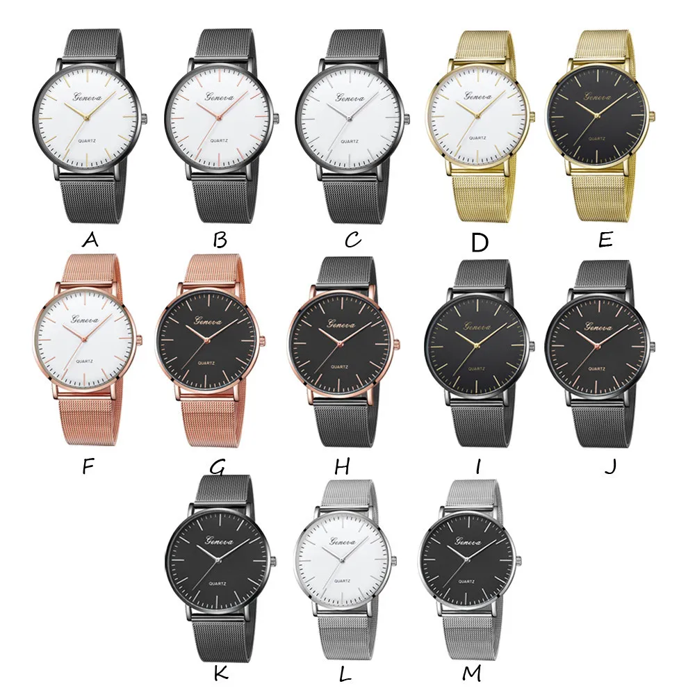 

Minimalist Modern Fashion Women Watches Mesh Stainless Steel Watch Women Black Simple Ladies Watch Reloj Mujer Relogio Feminino