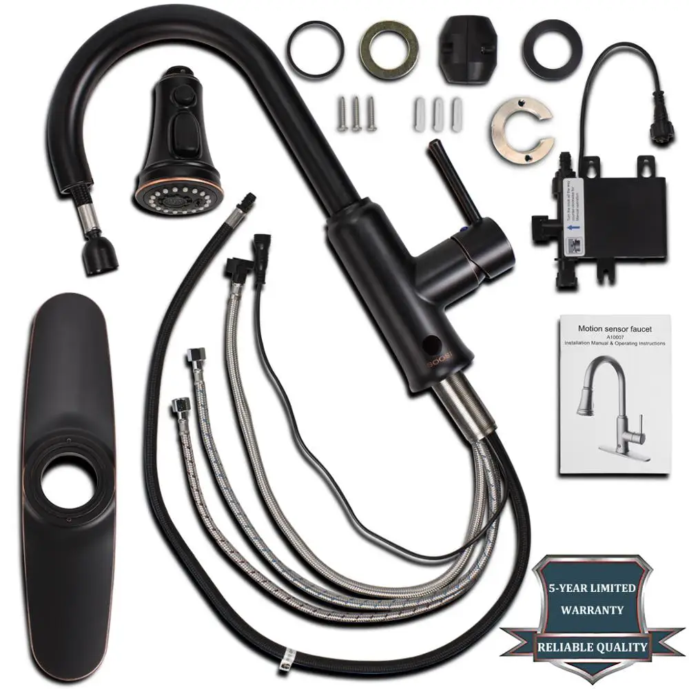 

Kitchen Senor Faucet Pull Out Sprayer Single Handle Deck Mount Easy Installation Bathroom Faucets Hot and Cold Filter function