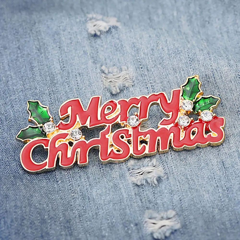 Новые рождественские Броши заколки милый Санта Клаус шляпа перчатки
