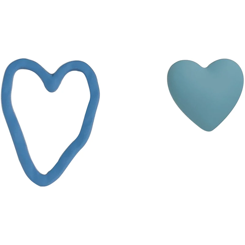 

S925 needle New Asymmetrical Earrings Sweet Design Zinc alloy With Blue Coating Big Small Stud Earrings Women Jewelry Gifts