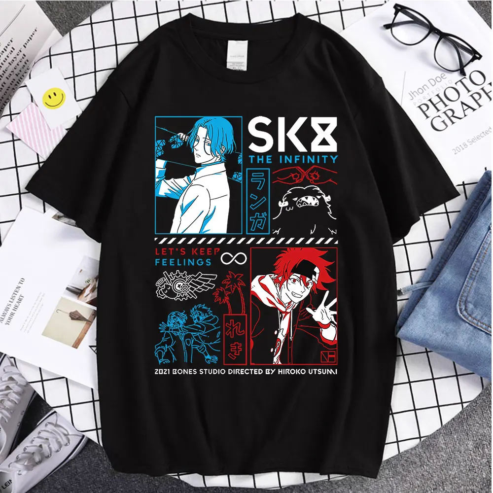 

New Style Tops Hot Sale SK8 The Infinity Skateboard Tees Classic Couple T -Shirt Summer Casual Clothes Unsiex Oversize T-shirts
