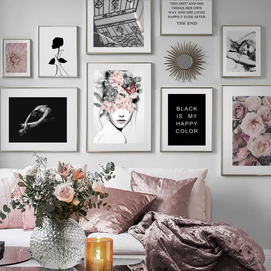 Настенные картины на холсте с изображением балерины пиона цветов железной двери