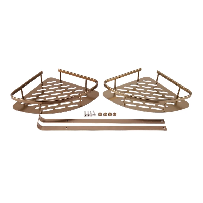 Угловые настенные двойные аксессуары для ванной комнаты полка большая корзина