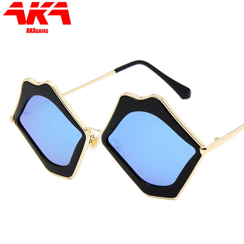 

Классические солнцезащитные очки AKAgafas, женские брендовые дорожные солнцезащитные очки с губами из сплава, с защитой UV400, женские очки