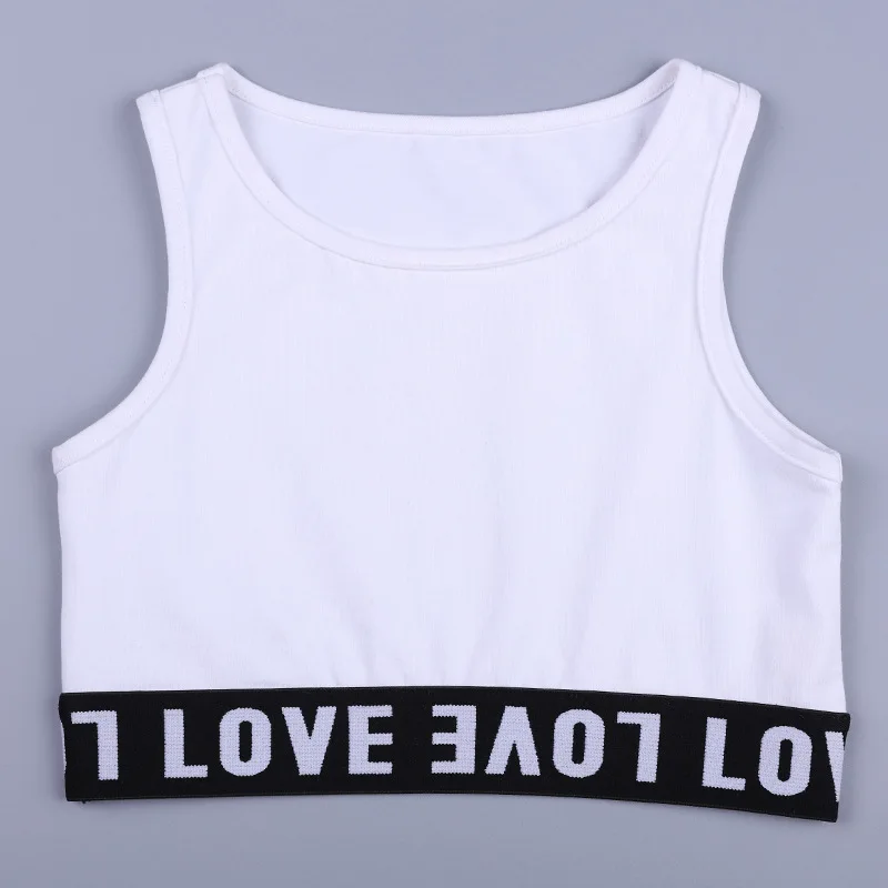 white vest tops Детская крутая одежда в стиле хип-хоп короткая куртка с высоким воротником, пальто Топ, укороченный жилет для девочек, костюм для джазовых танцев Одежда для танцев - Цвет: white vest tops