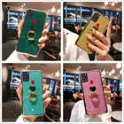 Блестящий чехол для Samsung A52s, A32, A72, A22, A02S, A03S, A11, A12, силиконовый чехол с кольцом для Galaxy A82, A51, A71, Quantum 2, A31, A21S, чехол