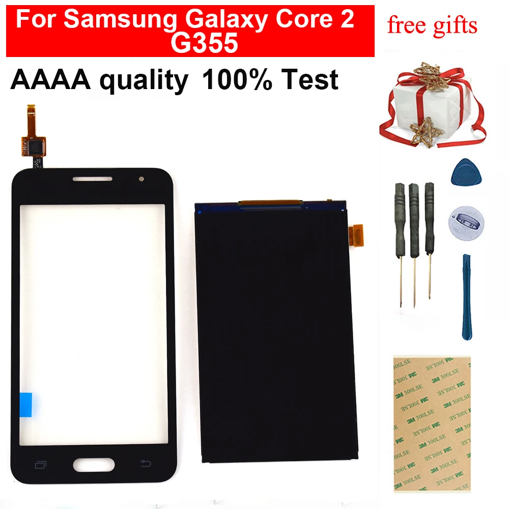 Для samsung Galaxy Core 2 G355 G355H G3559 G355M Duos Черный/Белый сенсорный экран дигитайзер панель