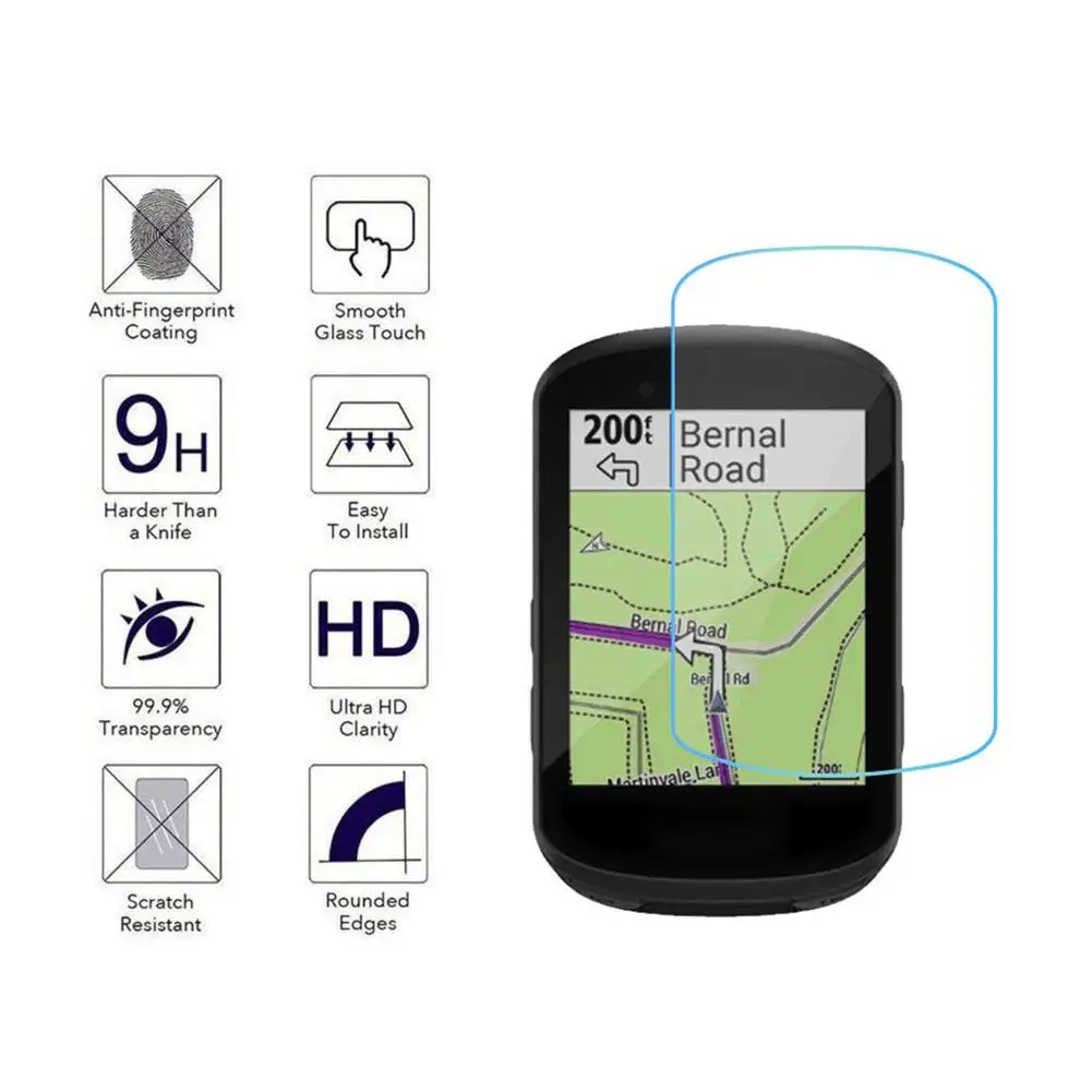 3 шт. Защитная пленка для экрана из закаленного стекла Garmin Edge 530/830 Защитные пленки