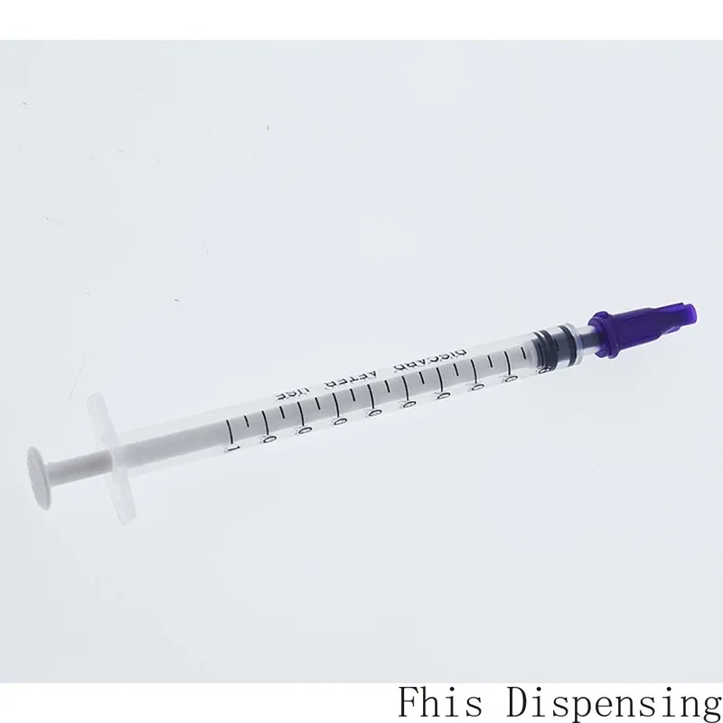 Dispensing Syringes 1cc 1ml Plastic with Tip Purple Cap Pack of 100 | Строительство и ремонт
