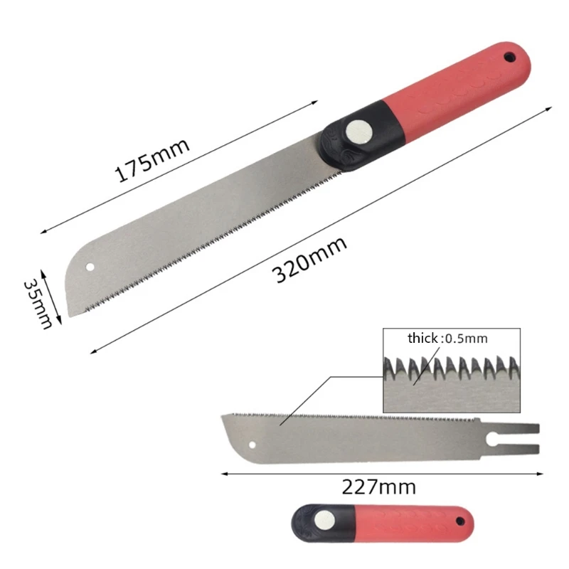 

Detachable Mini Hand Saw SK5 3-edge Teeth Cutter for Tenon Wood Bamboo Plastic Cutting Woodworking Tool