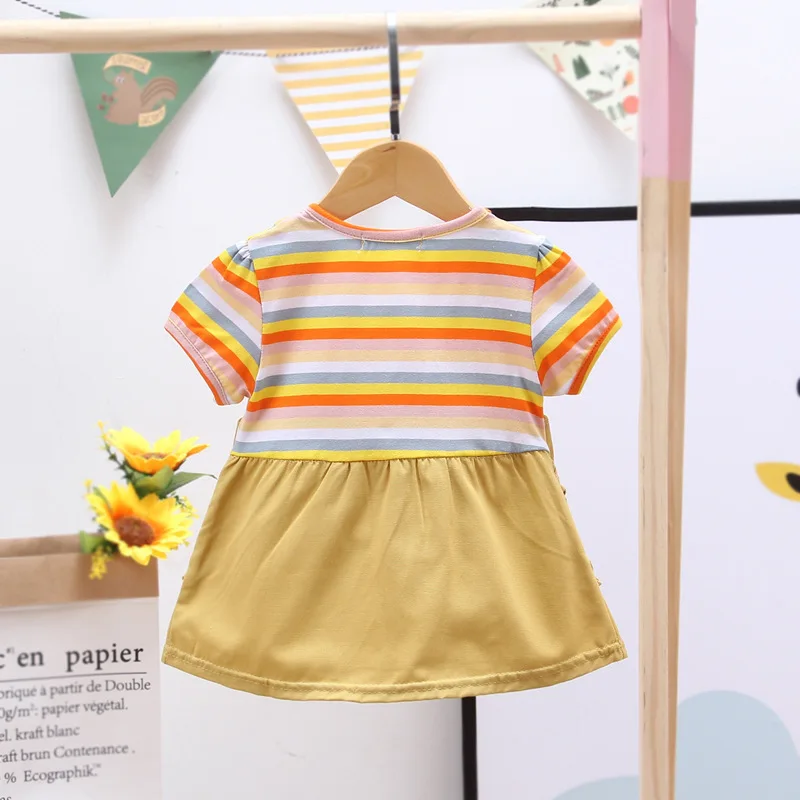 IENENS для маленьких девочек с короткими рукавами Платье Одежда малышей 9 12 18 24