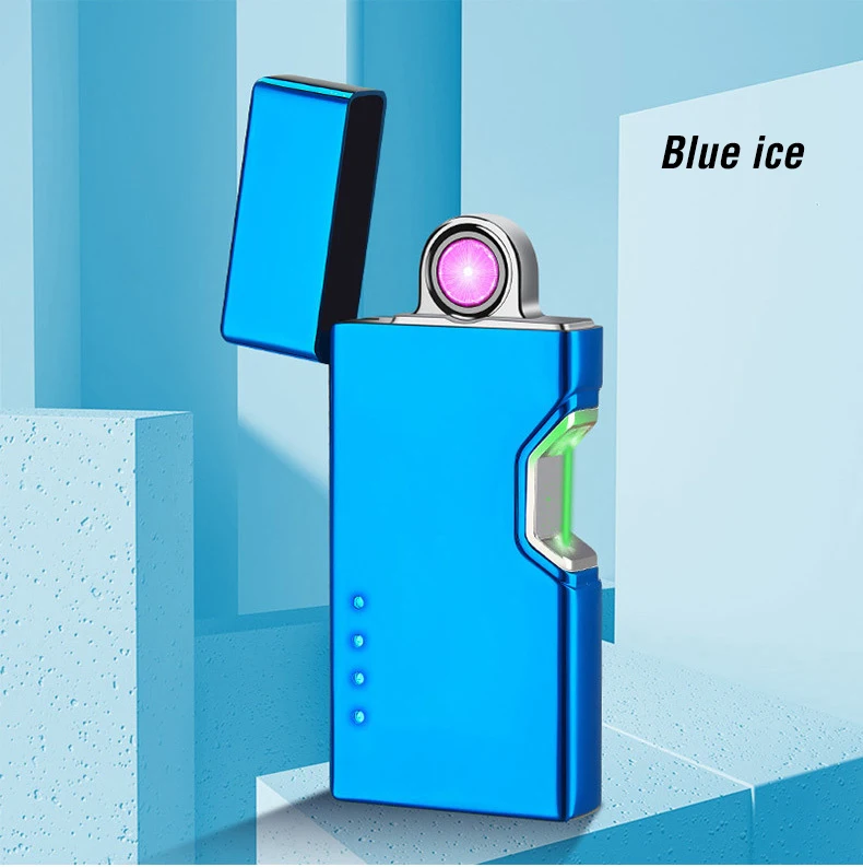 Вращающаяся дуговая USB электрическая зажигалка для сигарет ветрозащитная плазменная Электронная зажигалка с сенсорным зондированием вращающиеся зажигалки металлический подарок для мужчин