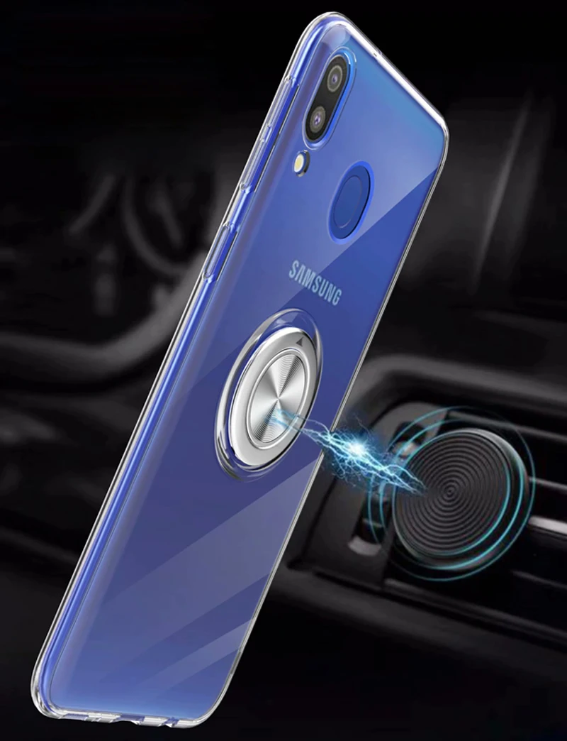 Для samsung Galaxy A20E чехол, мягкий ультра тонкий прозрачный держатель с кольцом, автомобильный Магнитный чехол для телефона s для samsung Galaxy A20E Fundas Coque