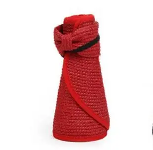 G Новая складная соломенная летняя Солнцезащитная пляжный козырек Женская широкая женская шапочка с полями - Цвет: G