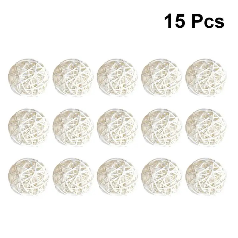 15 шт. Рождественская елка украшения плетеная ротанговая Пальма клубок с