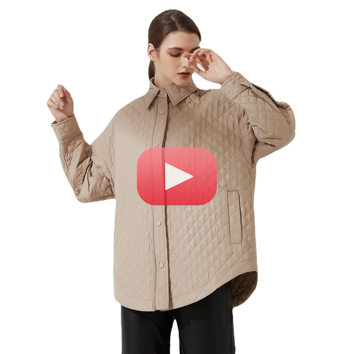 

Womens Jacket New Fashion Solid Turn Down Collar Overcoat Casual Outerwear and Coats Ladies Streetwear Autumn Spring