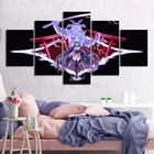 Плакат без рамы с видеоигрой, Райден шогун геншин, 5 шт.