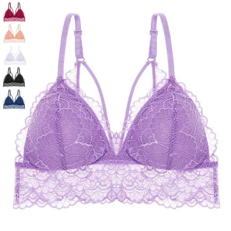 Сексуальный кружевной бюстгальтер с глубоким v образным вырезом без косточек