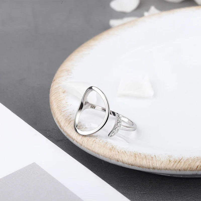 

Original trend, personality, fashion sterling silver jewelry, cubic zirconia ring, female charm adjustable ring33