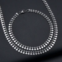1pcs gold stainless steel water drop chains for diy necklaces findings bracelet making accessories jewelry components anklets