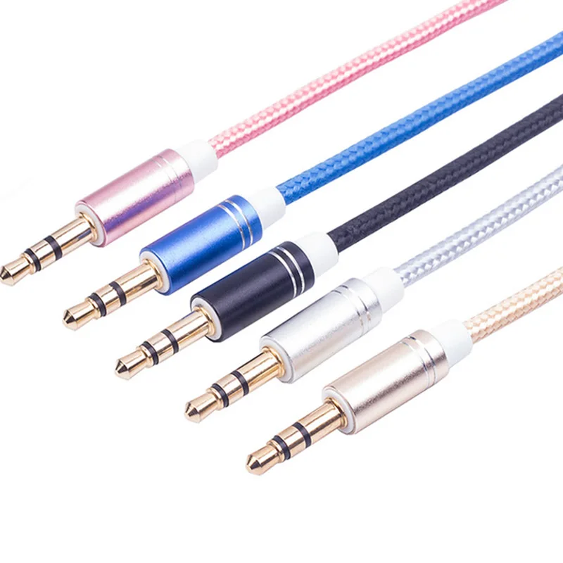 

1M 3.5 mm Jack Audio Cable 3.5mm Male to Male Stereo Auxiliary Cord for iPhone 6 6S Car MP3 MP4 Headphone Speaker AUX Cable