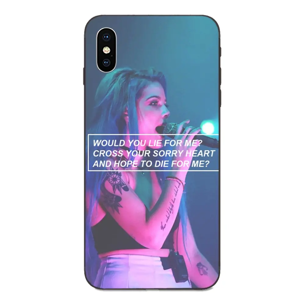 Halsey Hurricane Lyrics TPU Cell Case For Apple iPhone X XS Max XR 4 4S 5 5S SE 6 6S 7 8 Plus |