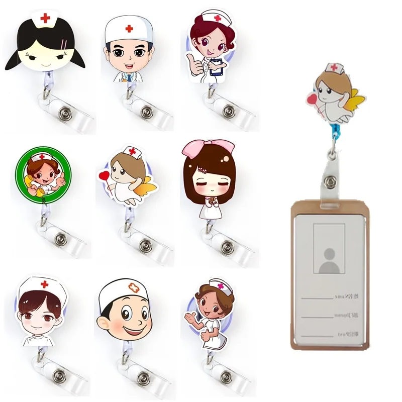 Держатель для карт больничных медицинских работников с выдвижной катушкой Чехол