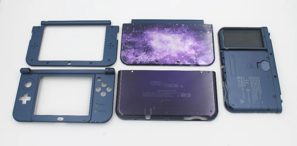 1 комплект Galaxy Фиолетовый Корпус чехол запасная часть для нового 3DS XL/LL консоли