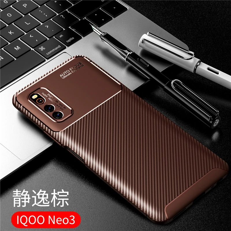 

For VIVO IQOO Neo3 Case Funda Rubber Carbon Fiber Silicone Protective Soft Shell Case IQOO Neo 3 Nex3 Cover For VIVO IQOO Neo3