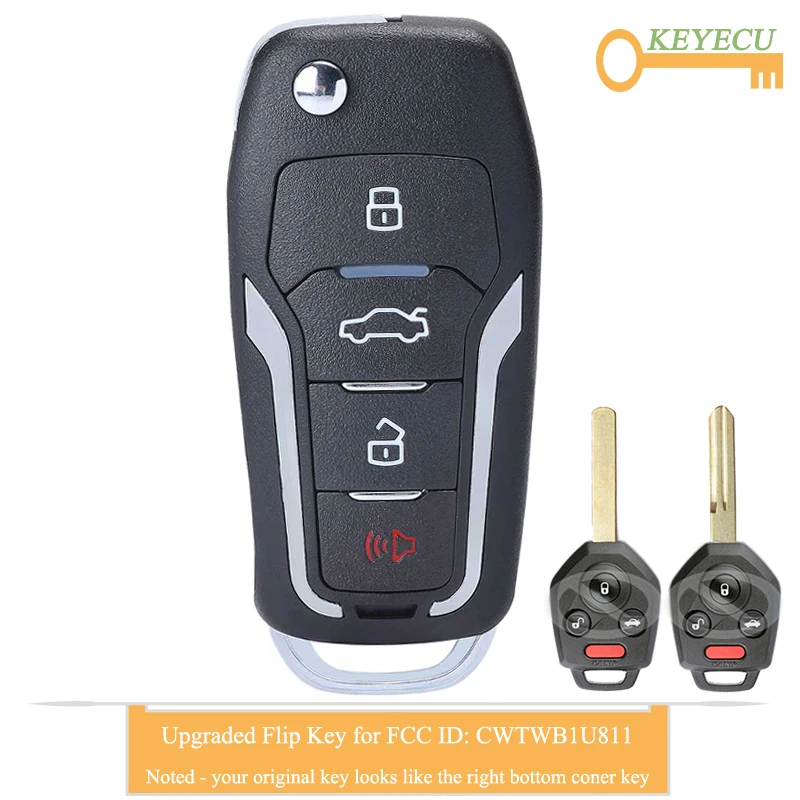 Автомобильный ключ KEYECU обновленный пульт дистанционного управления для Subaru Legacy