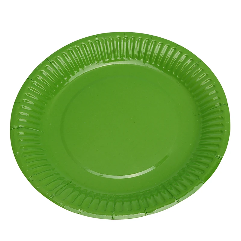 10 шт./18 см разноцветные Круглые одноразовые бумажные тарелки|Принадлежности для