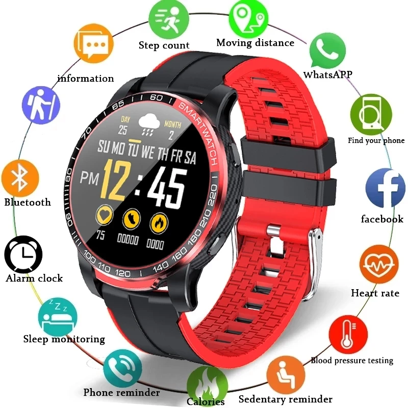 

Smart Watch Phone Full Touch Screen Sport Fitness Watch IP68 Waterproof Bluetooth Connection For Android ios smartwatch Men+Box