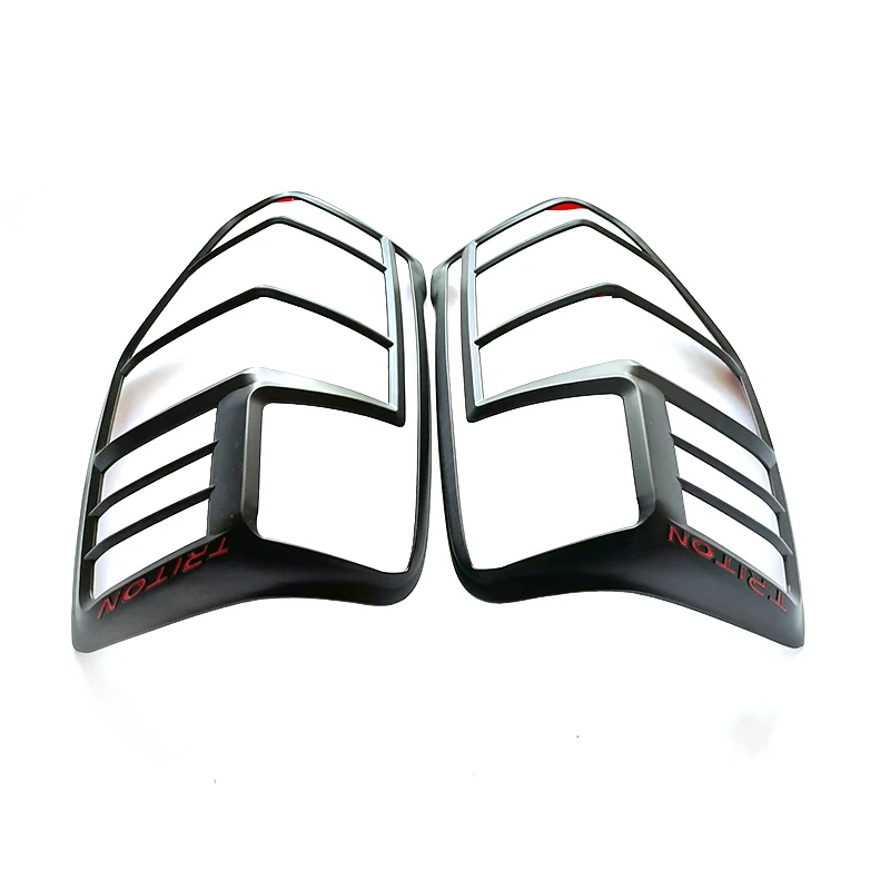 

Fit for mitsubishi triton l200 2019-2021 rear light covers matte black taillight cover pickup rear lamp protection frame trim