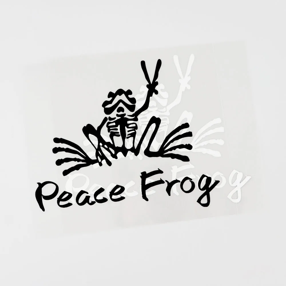 YJZT 14 5 см × 11 9 Peace Frog оригинальность виниловая животного наклейки на автомобиль