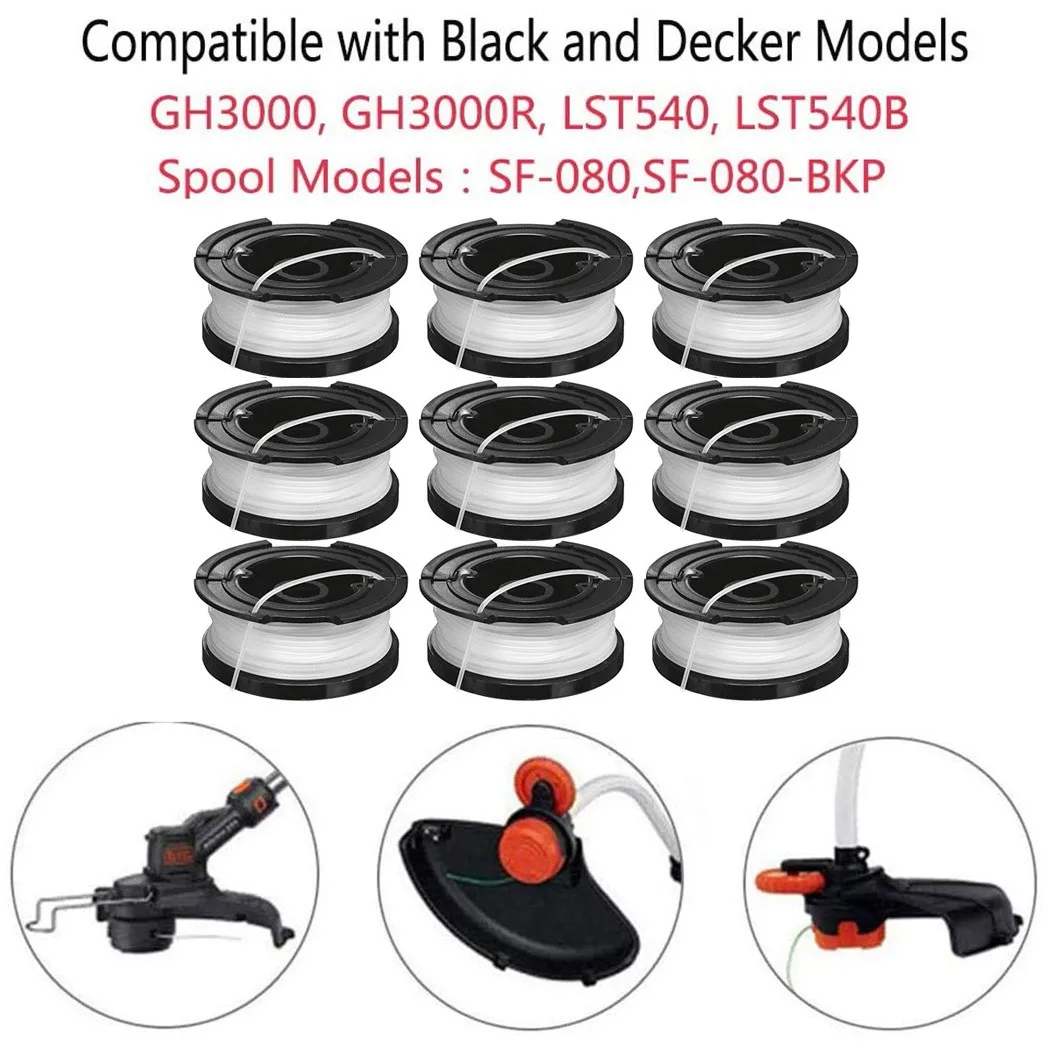 

A6481 Trimmer Spool Lines For Black Decker Parts Replace ST4525 ST6600