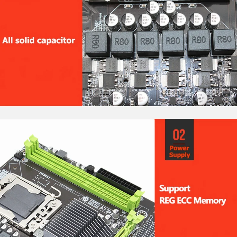 X58 LGA1366 настольная материнская плата M-ATX Gigabit Ethernet Поддержка DDR3 REG ECC Серверная