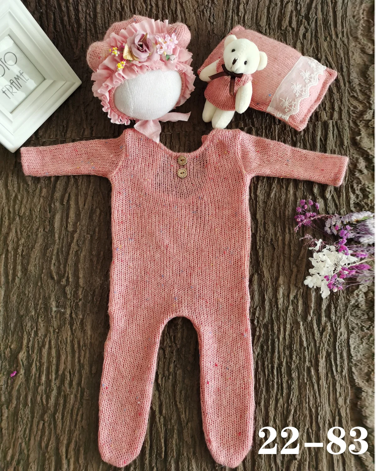 

0-3 Month Newborn Photography 4Pcs Hat Pillow Romper Bodysuits Outfit Baby Boy Girl Clothes For Photo Shooting Props Accessories