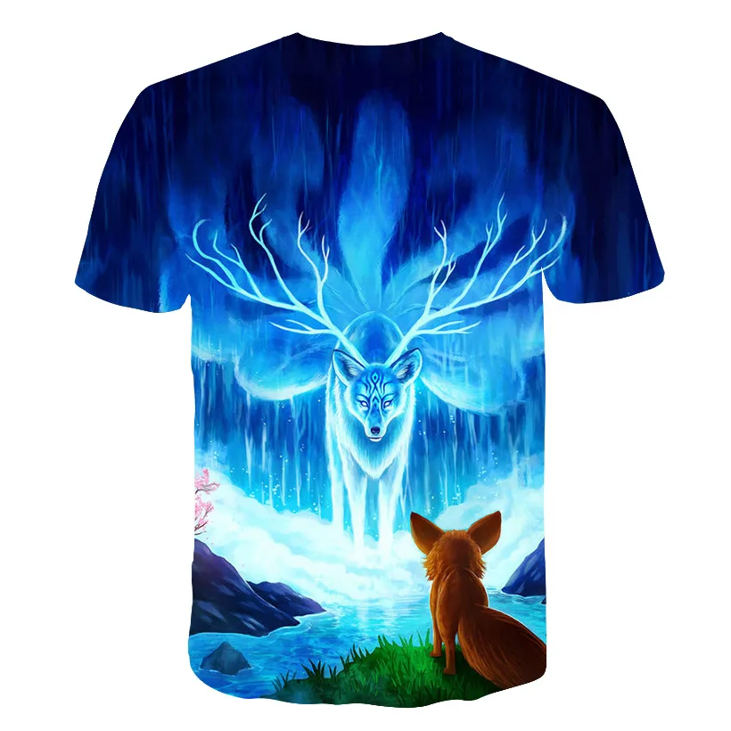 

Summer Fashion Unisex Unicorn T-shirt Children Boys Short Sleeves White Tees Baby Kids 3D Tops For Girls Dream beautiful Clothes