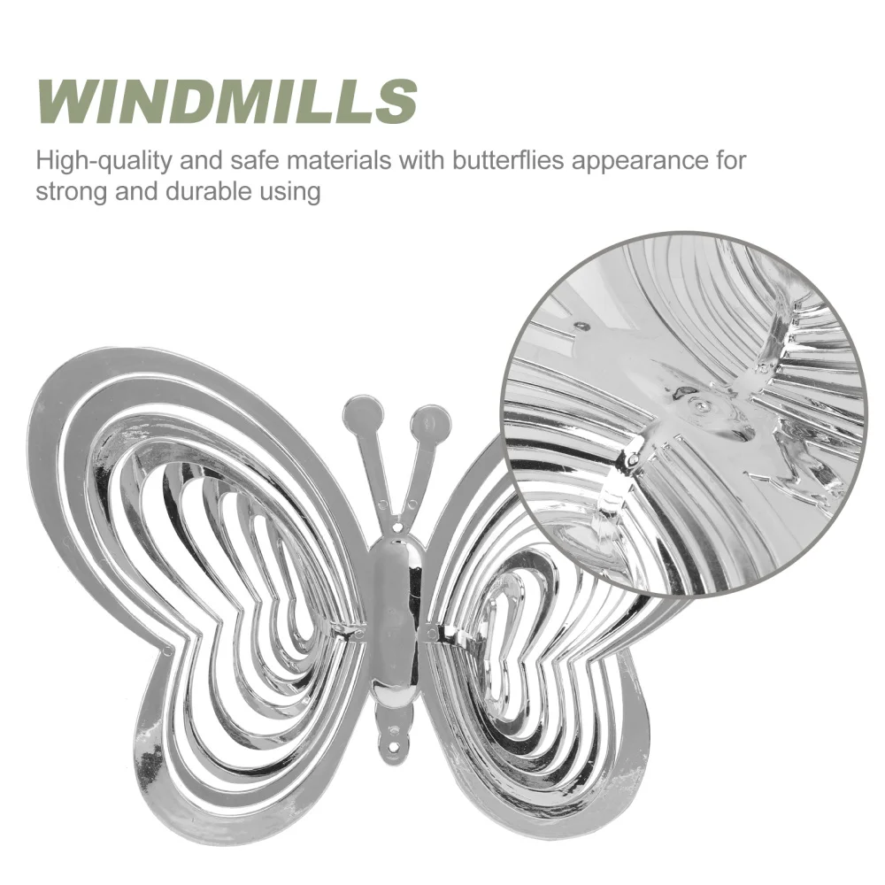 

3Pcs Butterflies Windmill Garden Adornment Bird Repellent Accessory Random Color