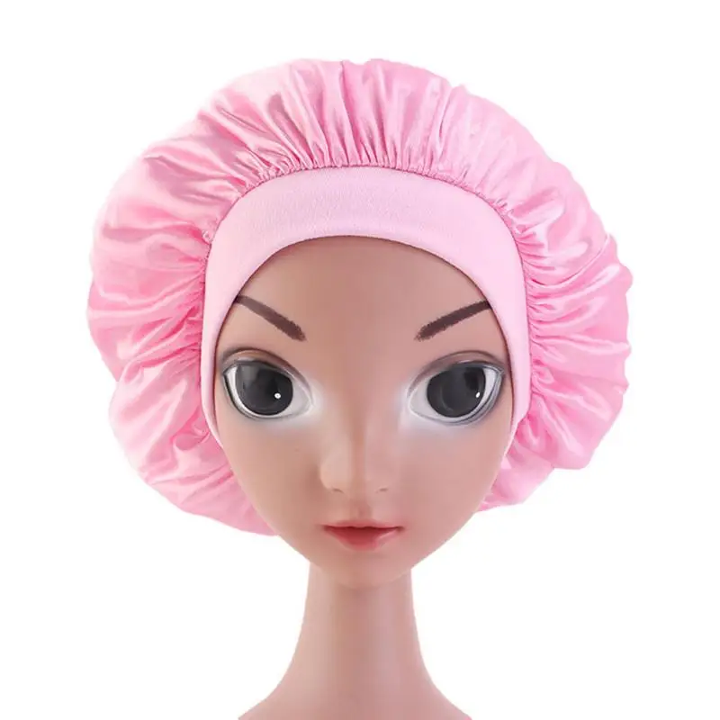 3 шт. детская атласная шапка для сна эластичная широкая Круглая Шапка чепчик
