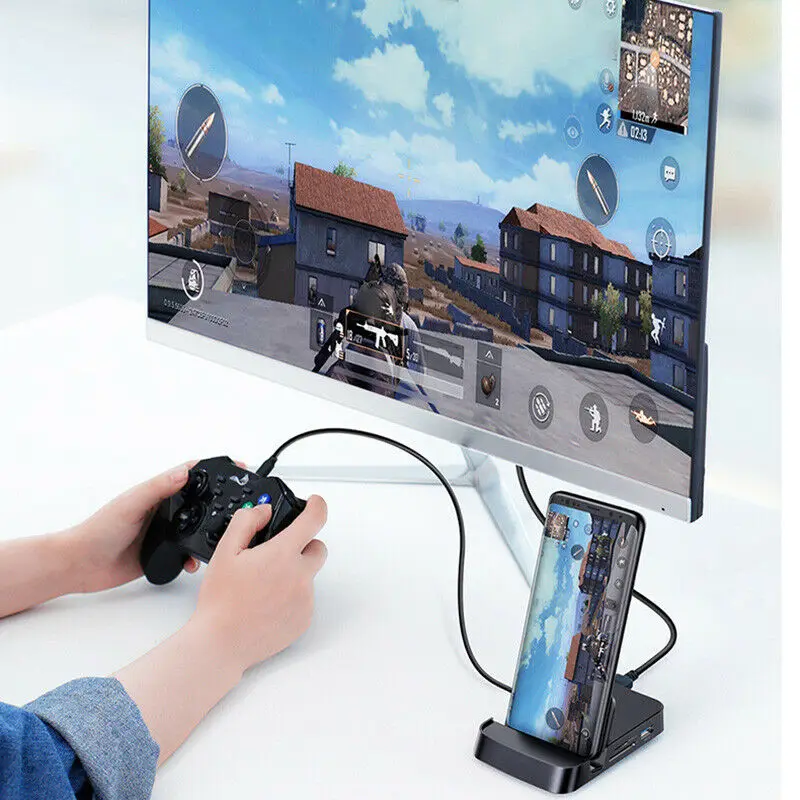 Док-станция 7 в 1 для Samsung S20 S10 Dex Pad Station USB C на HDMI адаптер питания Huawei P30 | Мобильные