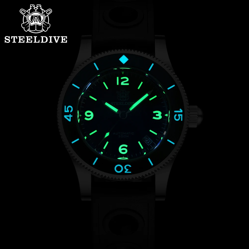 Часы мужские механические STEELDIVE sdfrp Япония Seiko-NH35A Movt с автоматической