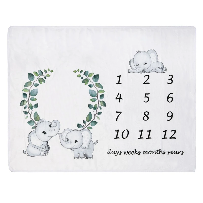 

Одеяло для новорожденных с ежемесячной записью ребенка, мягкая фланелевая Пеленка, реквизит для фотосъемки, фоновая ткань