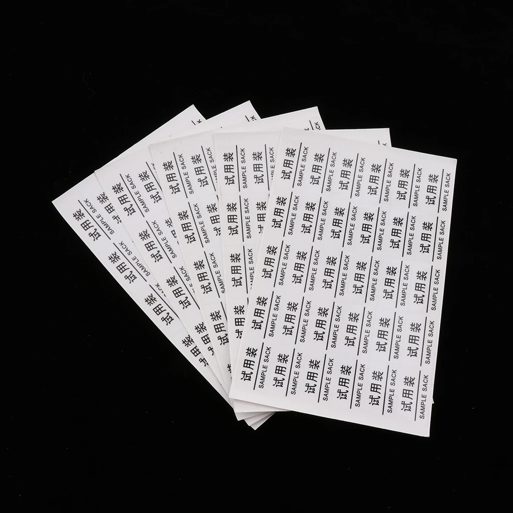 

5 Sheet Waterproof Paper Cosmetic Bottles Stickers Labels w/ Chinese English
