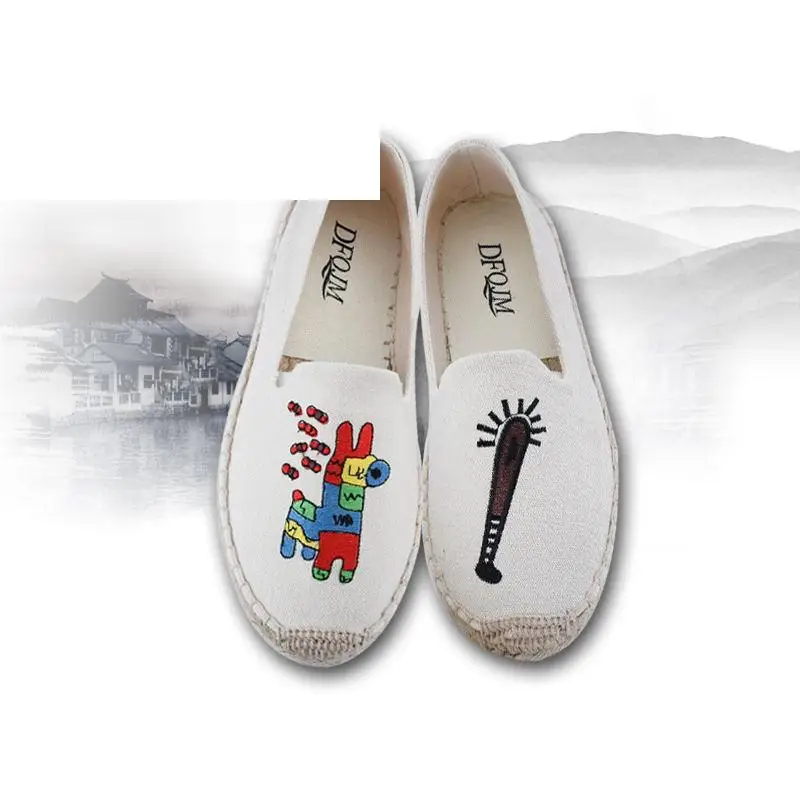 

Shoes Womens Sneakers Roses Slip-on Casual Canvas Rubber Round Toe Basic Solid Embroider Shallow Leisure Fabric Lace-Up Floral S