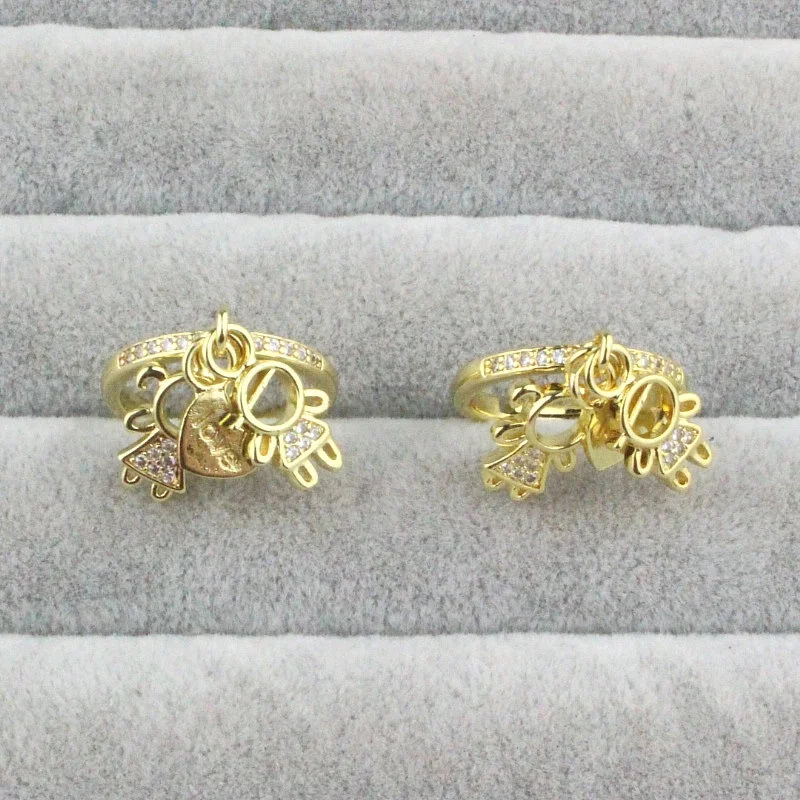 10 шт./лот Горячая распродажа! Модные ко дню матери тематические кольца фианит