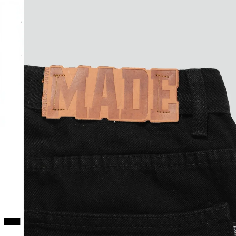 2021 Dark Streetwear Metal Buckle Punk Men Baggy Jeans Trousers Hip Hop Y2K Casual Straight Loose Denim Pants Pantalones Hombre