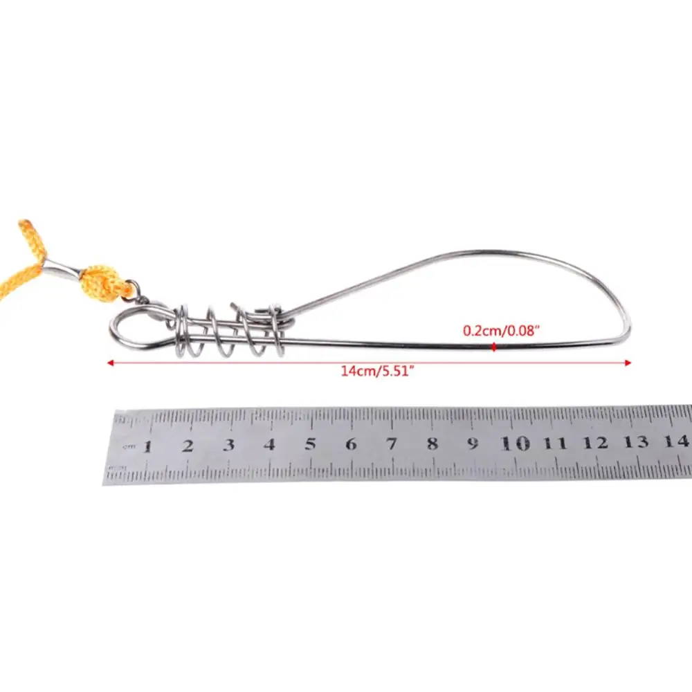 

5M Fishing Tackle Accessories Fishing Lock Buckle Stainless Steel Live Fish Stringer Lock Belt Fishing Stringer Fishing Tackle